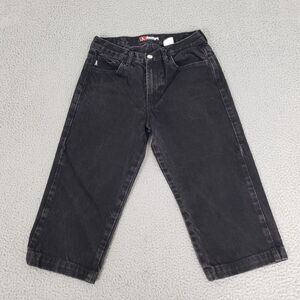 VINTAGE Bongo‎ Jeans Womens 7 Black Cropped Denim Juniors Y2K Cropped Capris